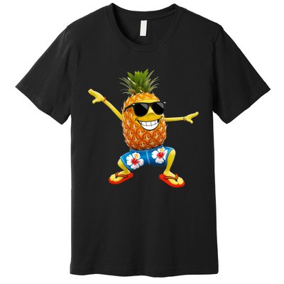 Funny Pineapple Dance Tropical And Playful Design Premium T-Shirt