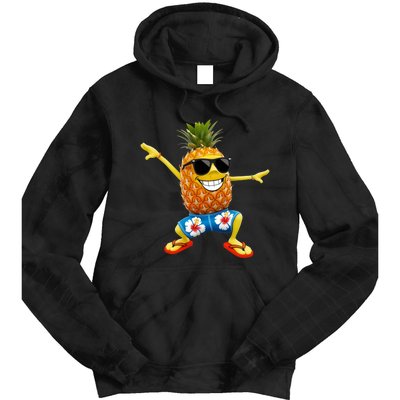 Funny Pineapple Dance Tropical And Playful Design Tie Dye Hoodie