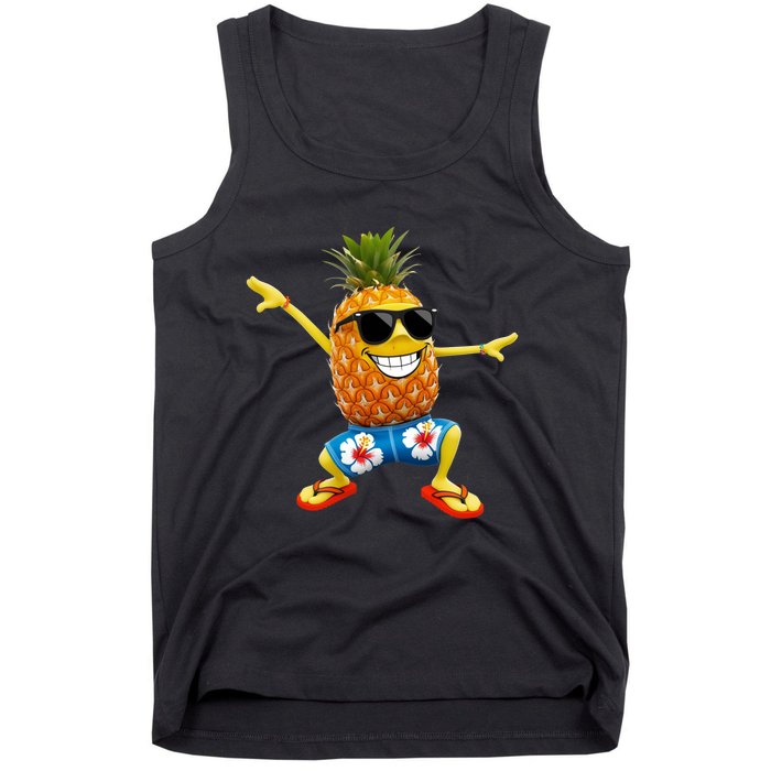 Funny Pineapple Dance Tropical And Playful Design Tank Top