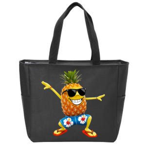 Funny Pineapple Dance Tropical And Playful Design Zip Tote Bag