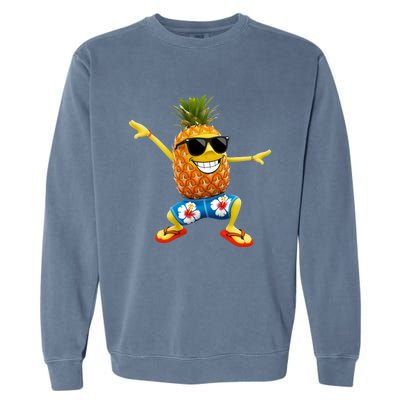 Funny Pineapple Dance Tropical And Playful Design Garment-Dyed Sweatshirt