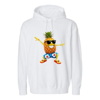 Funny Pineapple Dance Tropical And Playful Design Garment-Dyed Fleece Hoodie