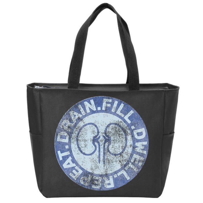 Funny Peritoneal Dialysis Nurse Kidney Disease Nursing Quote Zip Tote Bag