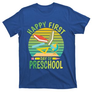 Funny Preschool Design Happy First Day Of Preschool Gift T-Shirt