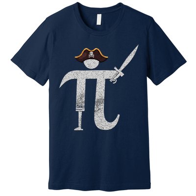 Funny Pi Day Pi Rate | Science & Math Teacher Happy Pi Day Premium T-Shirt