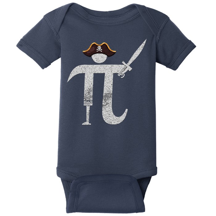 Funny Pi Day Pi Rate | Science & Math Teacher Happy Pi Day Baby Bodysuit