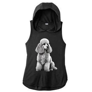 Funny Poodle Dog Miniature Poodle Toy Poodle 1995 Ladies PosiCharge Tri-Blend Wicking Draft Hoodie Tank