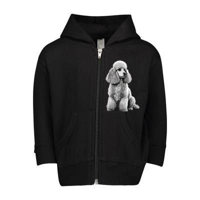 Funny Poodle Dog Miniature Poodle Toy Poodle 1995 Toddler Zip Fleece Hoodie