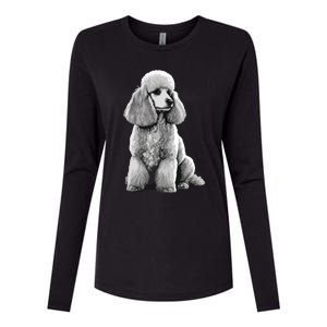 Funny Poodle Dog Miniature Poodle Toy Poodle 1995 Womens Cotton Relaxed Long Sleeve T-Shirt