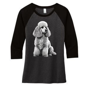 Funny Poodle Dog Miniature Poodle Toy Poodle 1995 Women's Tri-Blend 3/4-Sleeve Raglan Shirt