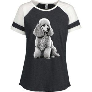 Funny Poodle Dog Miniature Poodle Toy Poodle 1995 Enza Ladies Jersey Colorblock Tee