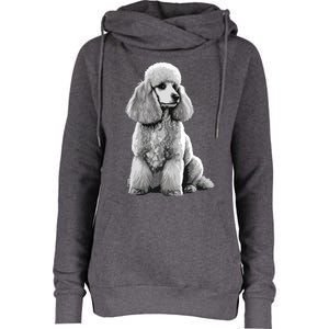 Funny Poodle Dog Miniature Poodle Toy Poodle 1995 Womens Funnel Neck Pullover Hood