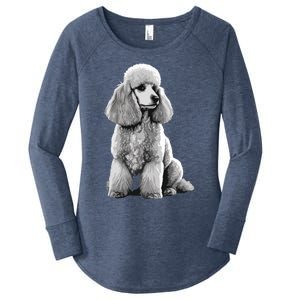 Funny Poodle Dog Miniature Poodle Toy Poodle 1995 Women's Perfect Tri Tunic Long Sleeve Shirt