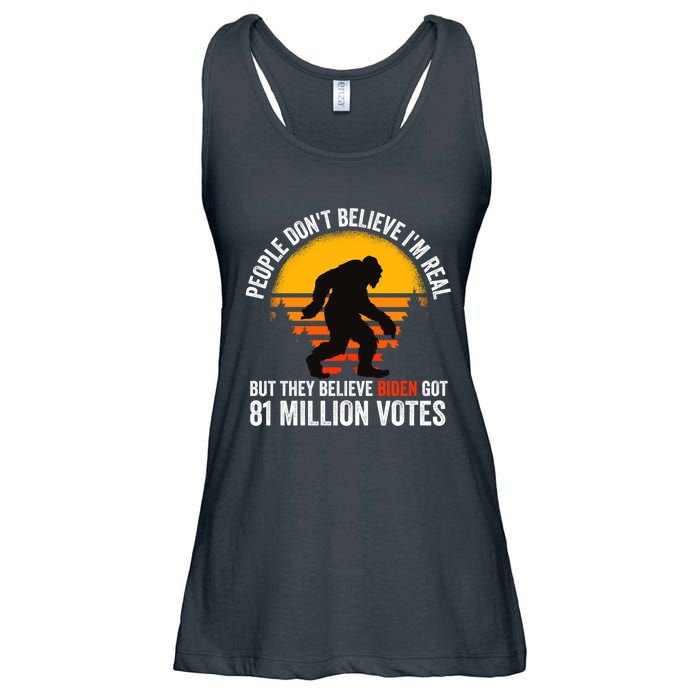 Funny People Dont Believe Im Real But They Believe Biden Ladies Essential Flowy Tank