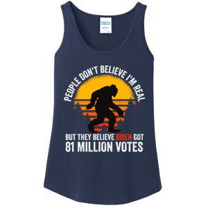 Funny People Dont Believe Im Real But They Believe Biden Ladies Essential Tank