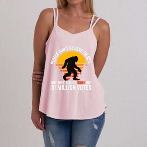 Funny People Dont Believe Im Real But They Believe Biden Women's Strappy Tank