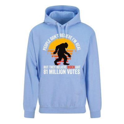 Funny People Dont Believe Im Real But They Believe Biden Unisex Surf Hoodie