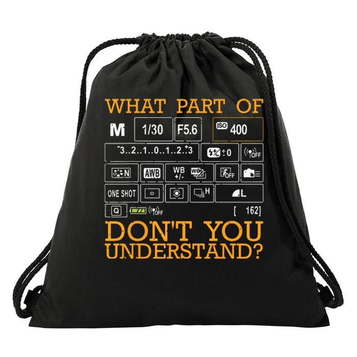 Funny Photography Design Men Women Photographer Instructors Drawstring Bag