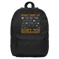 Funny Photography Design Men Women Photographer Instructors 16 in Basic Backpack