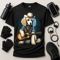 Funny Poodle Dog Miniature Poodle Toy Poodle Country Music Cooling Performance Crew T-Shirt