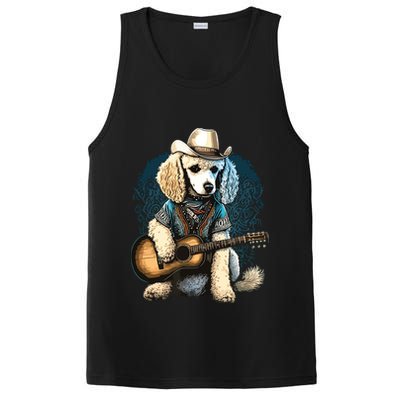 Funny Poodle Dog Miniature Poodle Toy Poodle Country Music PosiCharge Competitor Tank