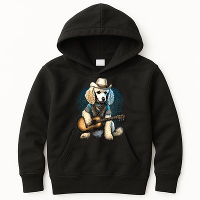 Funny Poodle Dog Miniature Poodle Toy Poodle Country Music Kids Hoodie