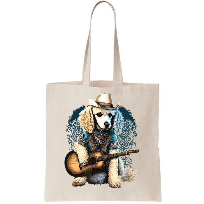 Funny Poodle Dog Miniature Poodle Toy Poodle Country Music Tote Bag