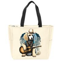 Funny Poodle Dog Miniature Poodle Toy Poodle Country Music Zip Tote Bag