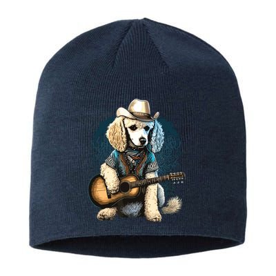 Funny Poodle Dog Miniature Poodle Toy Poodle Country Music Sustainable Beanie