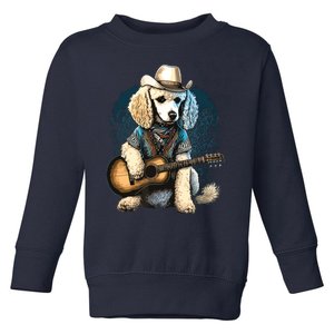 Funny Poodle Dog Miniature Poodle Toy Poodle Country Music Toddler Sweatshirt