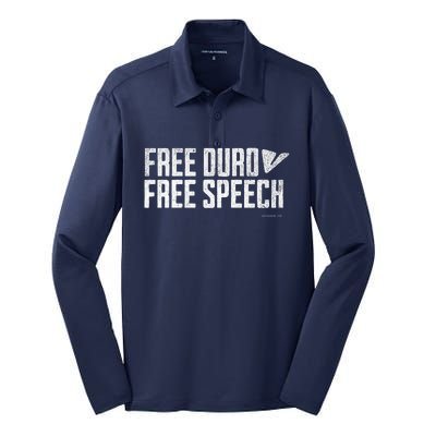 Free Pavel Durov Telegram Free Speech Silk Touch Performance Long Sleeve Polo