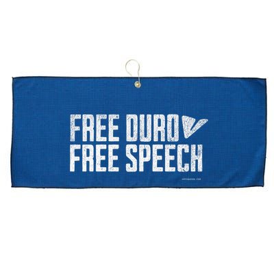 Free Pavel Durov Telegram Free Speech Large Microfiber Waffle Golf Towel