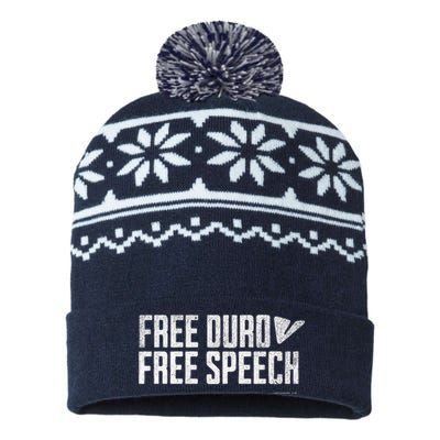 Free Pavel Durov Telegram Free Speech USA-Made Snowflake Beanie