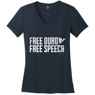 Free Pavel Durov Telegram Free Speech Women's V-Neck T-Shirt