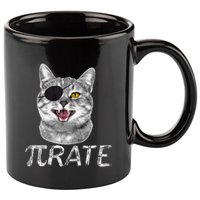 Funny Pi Day Math Science Cat Pirate 11oz C Handle Ceramic Mug