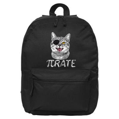 Funny Pi Day Math Science Cat Pirate 16 in Basic Backpack
