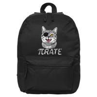 Funny Pi Day Math Science Cat Pirate 16 in Basic Backpack