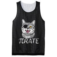 Funny Pi Day Math Science Cat Pirate Mesh Reversible Basketball Jersey Tank