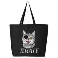 Funny Pi Day Math Science Cat Pirate 25L Jumbo Tote