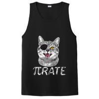 Funny Pi Day Math Science Cat Pirate PosiCharge Competitor Tank