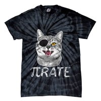 Funny Pi Day Math Science Cat Pirate Tie-Dye T-Shirt