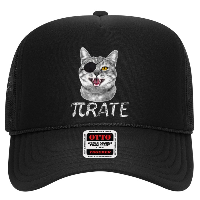 Funny Pi Day Math Science Cat Pirate Trucker Hat