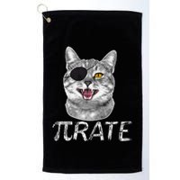 Funny Pi Day Math Science Cat Pirate Golf Towel