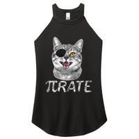 Funny Pi Day Math Science Cat Pirate Women's Perfect Tri Rocker Tank