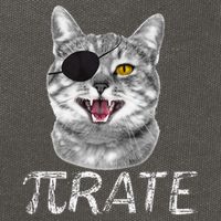 Funny Pi Day Math Science Cat Pirate Cotton Canvas Backpack