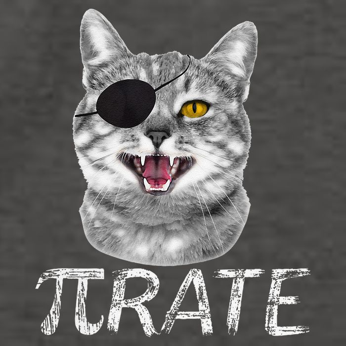 Funny Pi Day Math Science Cat Pirate Vector Backpack