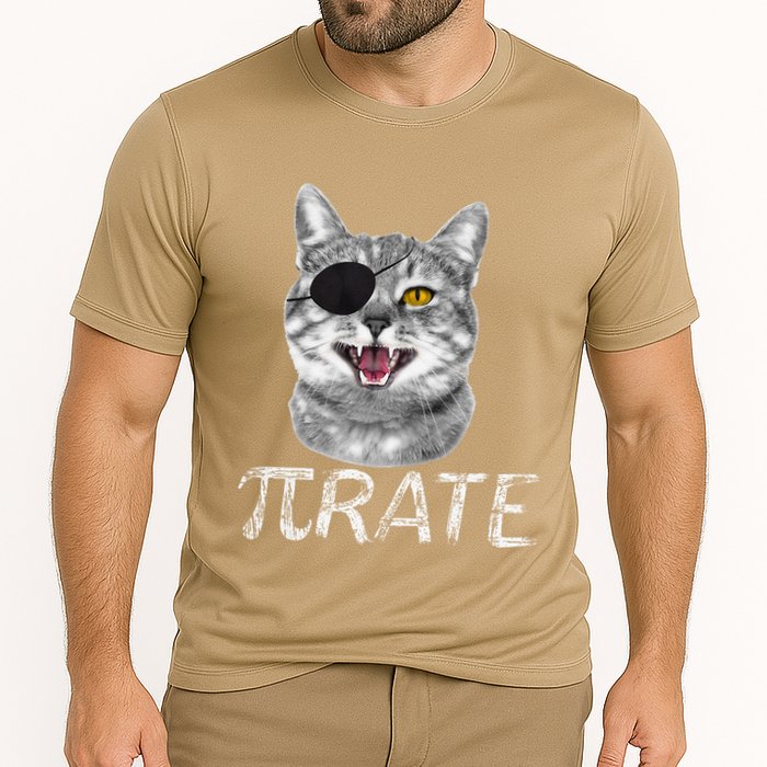 Funny Pi Day Math Science Cat Pirate Performance Shirt