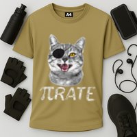 Funny Pi Day Math Science Cat Pirate Performance Shirt