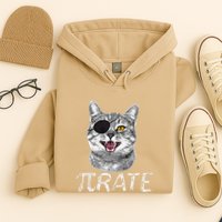 Funny Pi Day Math Science Cat Pirate Hoodie