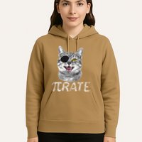 Funny Pi Day Math Science Cat Pirate Hoodie